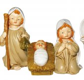 Immagine di 'Presepe per Bambini: Set statuine Nativit in resina con 11 personaggi fino a 9,5 cm d'altezza'