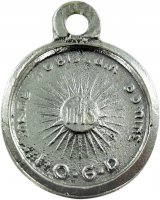 Immagine di 'Medaglia Volto di Cristo tonda in metallo argentato - 1,5 cm'
